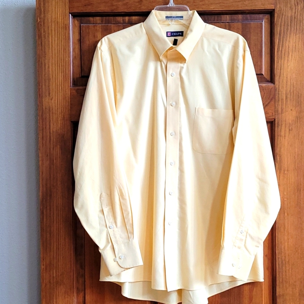 Chaps Mens long sleeve dress shirt  - Size Large 16 1/2 - 34/35